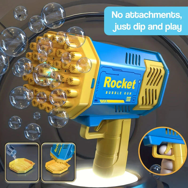 Rocket Bubble Gun For Kids - Purple
