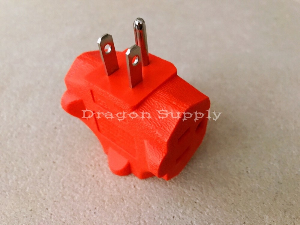 New 3 Way Outlet Wall Plug Grounded Adapter Electric Multi T-shaped