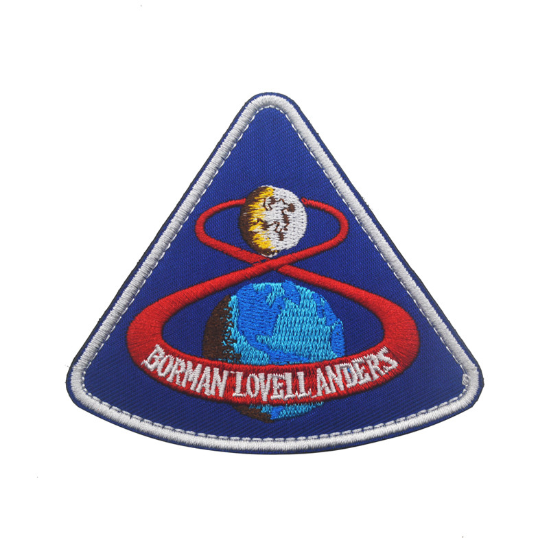 APOLLO 8 NASA PROJECT APOLLO MOON LANDING PROJECT  HOOK PATCH EMBROIDERED BADGE/