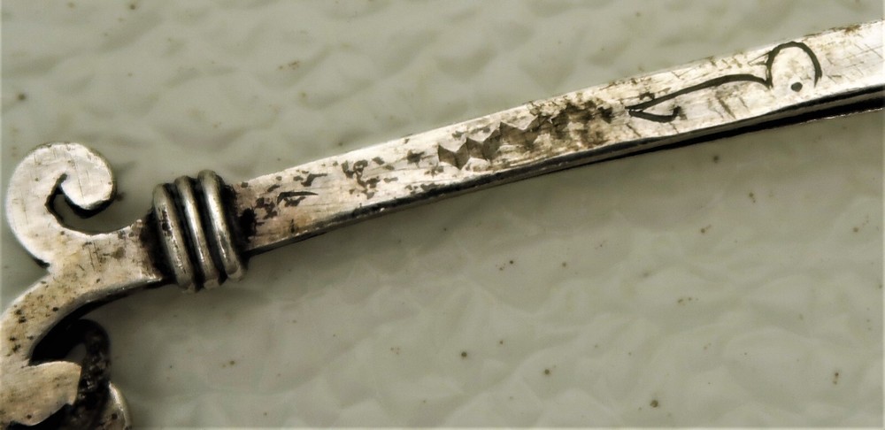 Ottoman Solid silver Pipe tool Engraved Dedication Turga and Sah Marks 900 fine