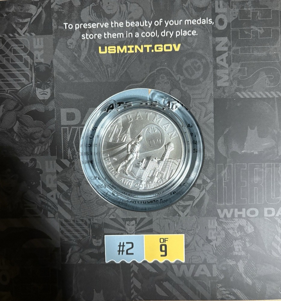 DC Comic Batman 1 Ounce.999 Silver