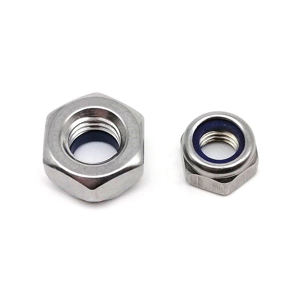 Reverse Left Hand Thread M4-M16 Stainless Steel Hex Nylon Insert Self Lock Nut