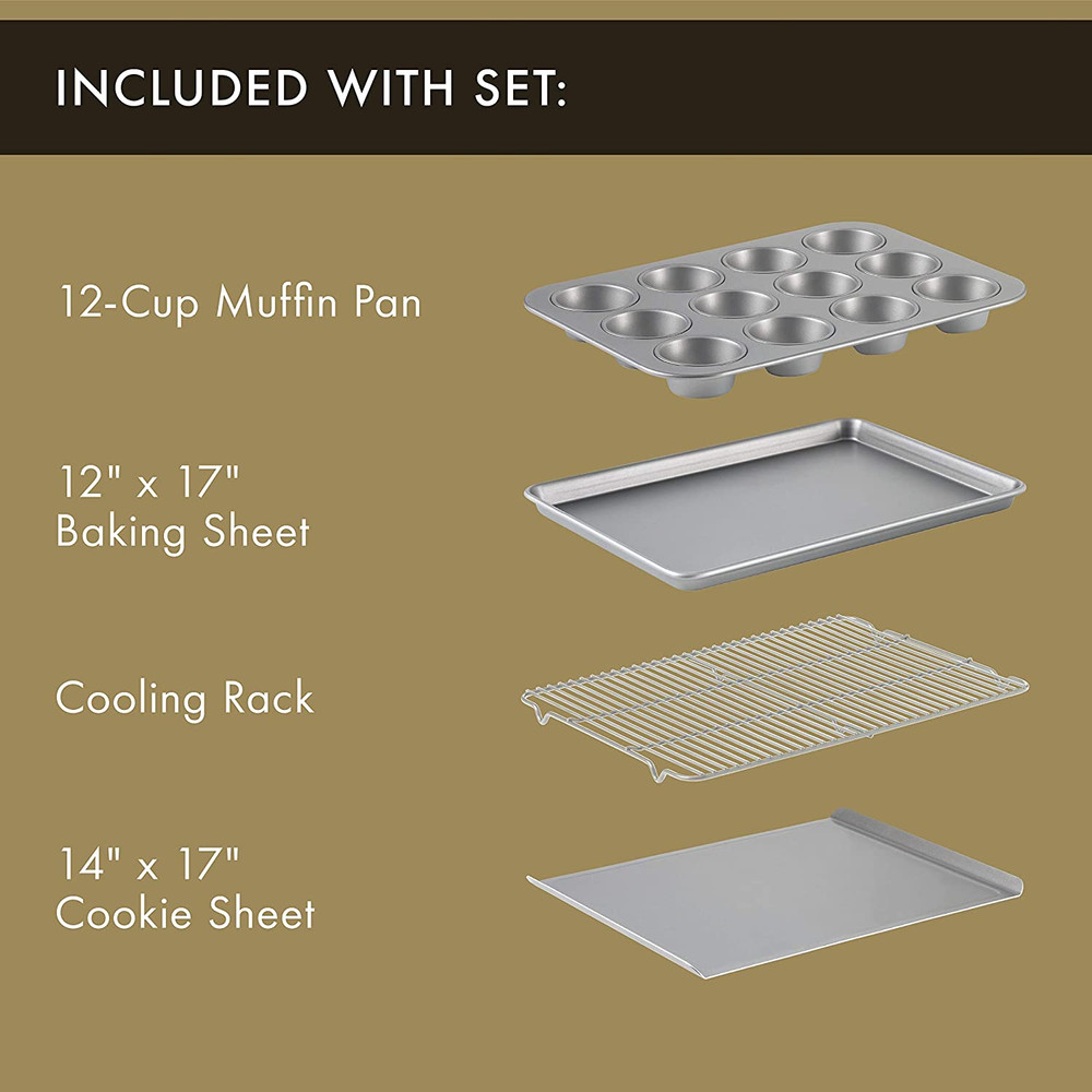 Calphalon 10-Piece Nonstick Bakeware Set Includes Baking Sheet Cookie Sheet Cake