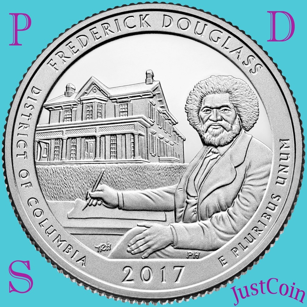 2017 PDS FREDERICK DOUGLAS HISTORIC SITE THREE QUARTER SET UNCIRCULATED