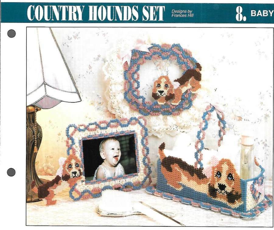 LOT/7 PLASTIC CANVAS LEAFLETS BABY PROJECTS