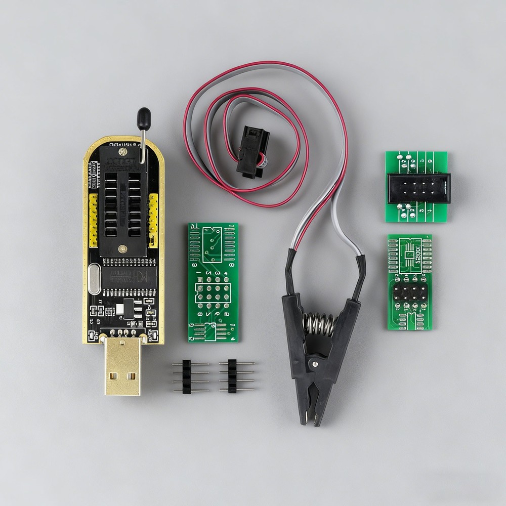 CH341A SOIC8 SOP8 Flash Chip EEPROM Programmer IC BIOS Test Clips 24 25 SeriesD4