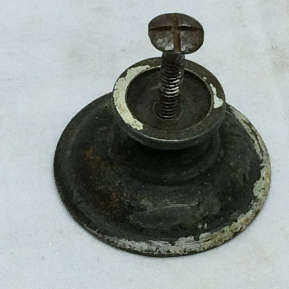 Vintage Drawer Knob Pressed Tin Ship