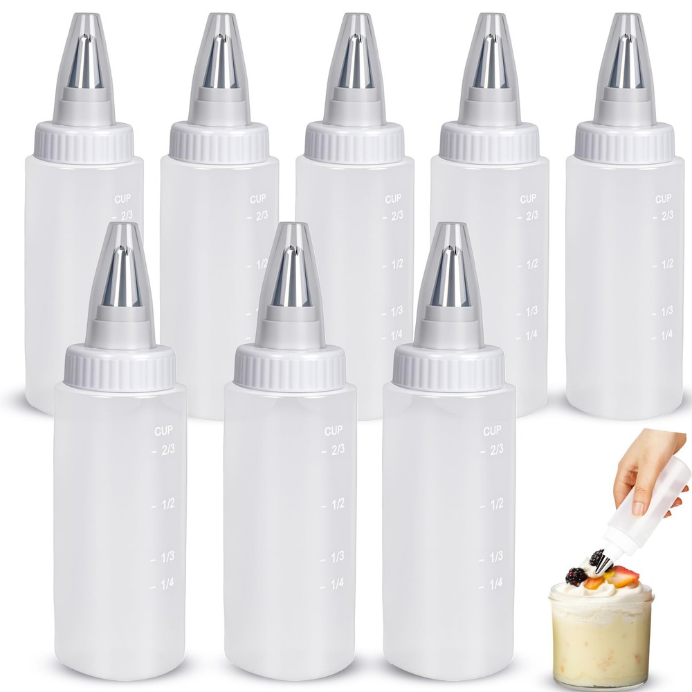9 Pcs6 Plastic Squeeze Applicator Writer Bottles Cookie Icing Bottles Cake S