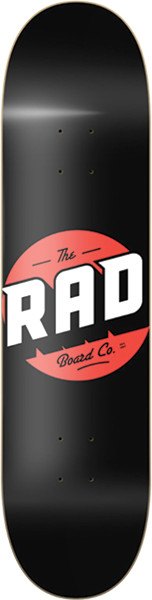 Rad Solid Skateboard Deck-8.0 Blk/Red