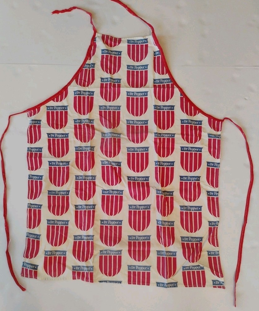 Vintage Dr. Pepper Kitchen Cloth Apron, Read!