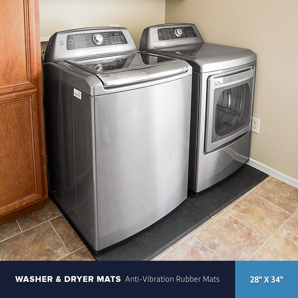 1/2 Inch Thick Laundry Machine Anti Vibration Mat | Extra Thick Rubber Mat fo...