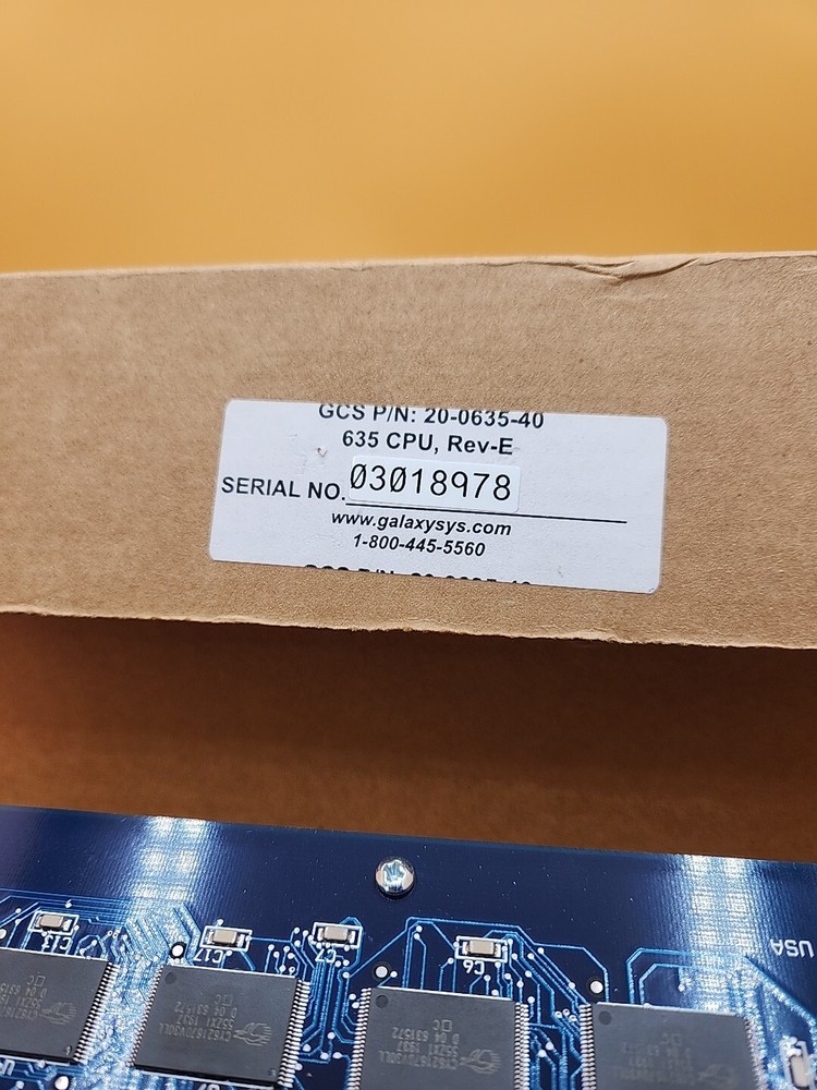 Galaxy Control Systems 20-0635-30 635 CPU Central Processing Unit Rev E New