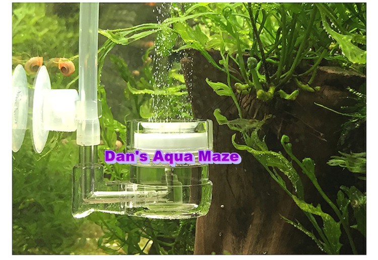 Aquarium 2 In 1 Acrylic Co2 Diffuser Bubble Counter CO2 Diffuser Suction Cup