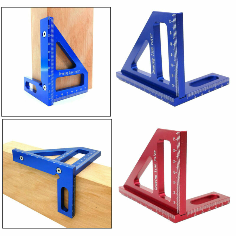 Woodworking Square Angle Ruler Protractor Accurate Marking Gauge Layout Tool