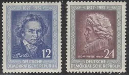 Germany, DDR  #96-97 Bethoven set, MNH