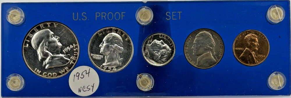 1954 US Silver Proof Set Toning