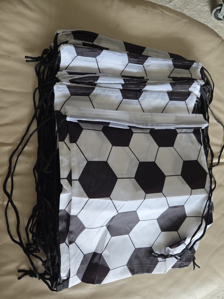 18 Pcs Soccer Gift Bags Soccer Drawstring String Bag