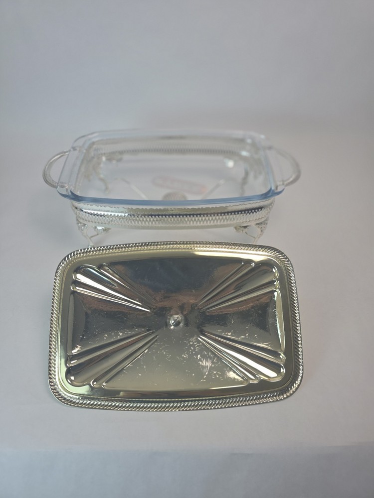 Olson-Queen Anne Silverplated Serving Dish Tableware Dining Made England Vintage