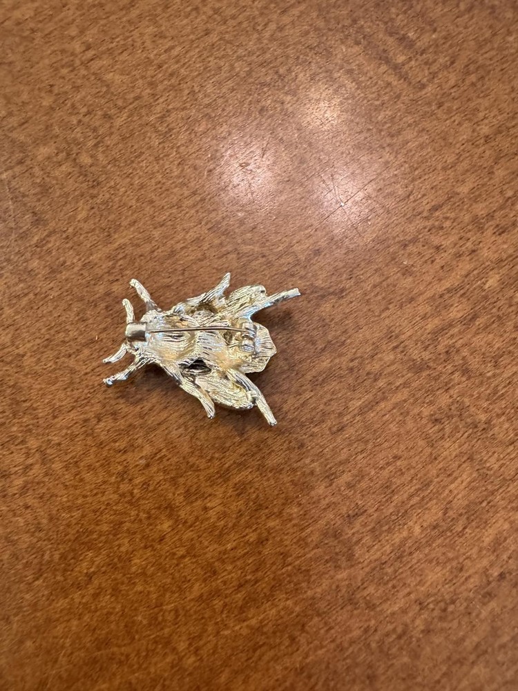 Bee-shaped Enamel Pinback Brooch