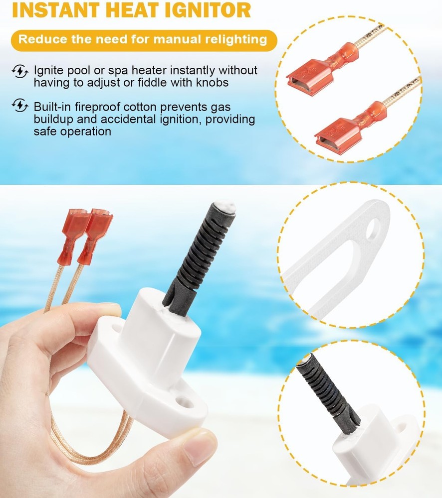 for Zodiac Jandy R0457502 JXi Heater 200-400 Hot Tub Spa Hot Surface Igniter Kit
