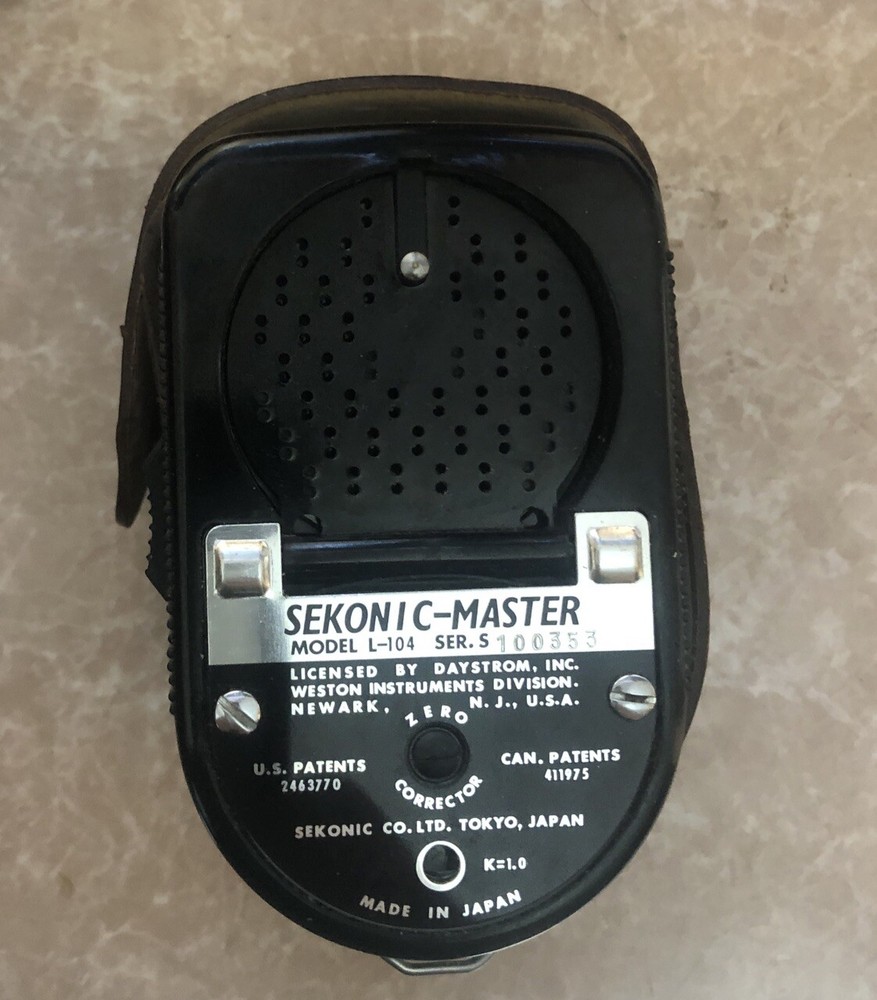 Sekonic-Master Model L-104 Analog Reflected Light Meter + Case