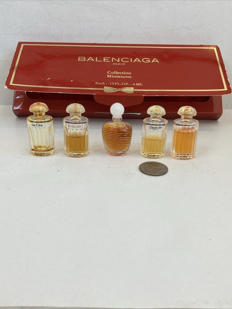 BALENCIAGA PARIS COLLECTION MINIATURES 5 Mini Perfume Set BOXED