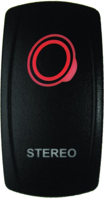 DragonFire Racing Lighted Switch Stereo On/Off Red
