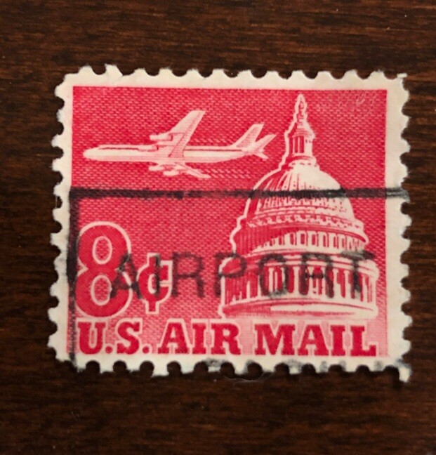 US Air Mail Stamps 1950s-1960s 7 Cent 8 Cent US