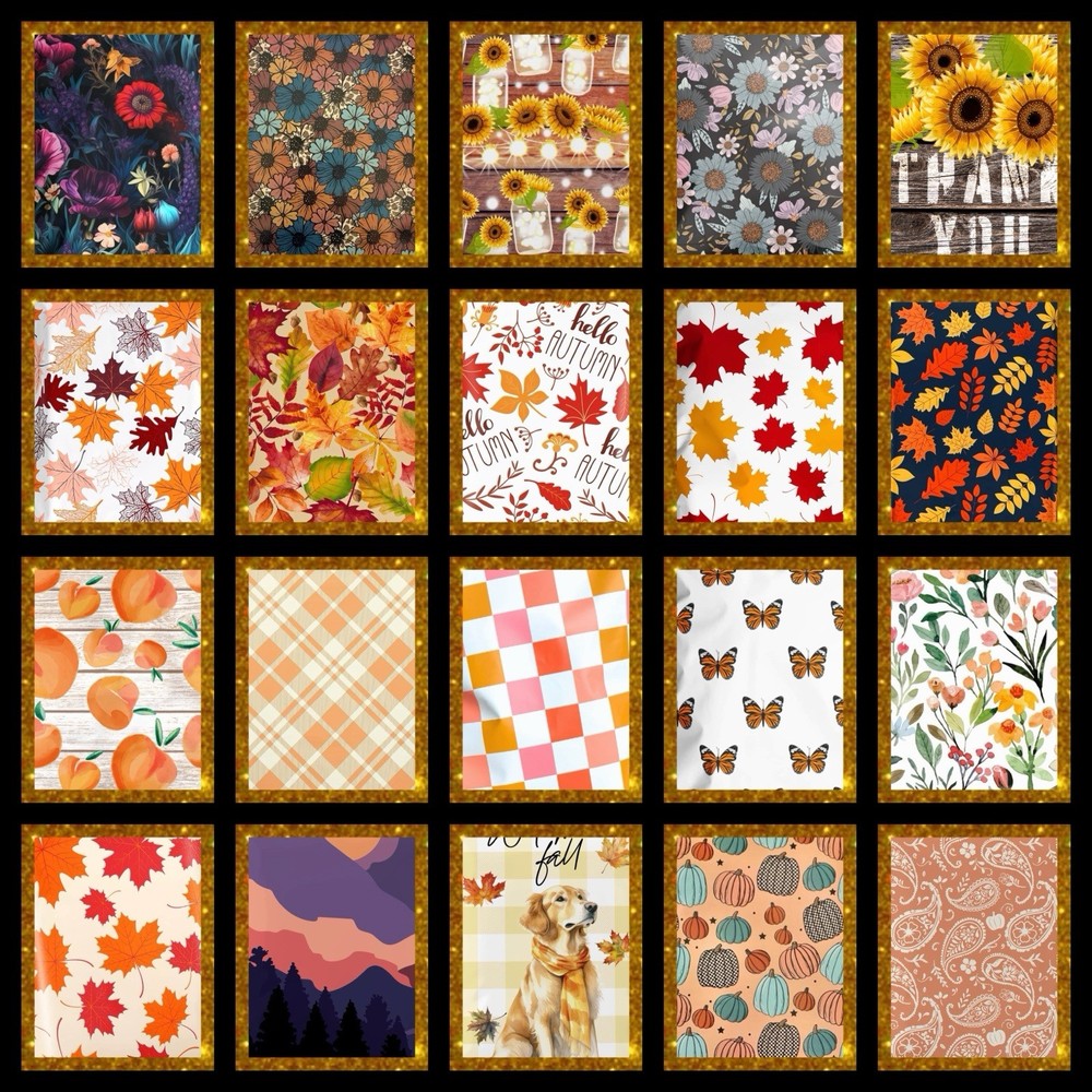 Poly Mailers Autumn Fall, Assortment 10x13