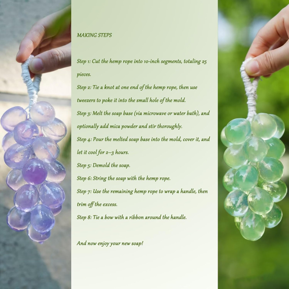 Grape Soap Making Kit for Beginners - Complete Handmade Craft Set