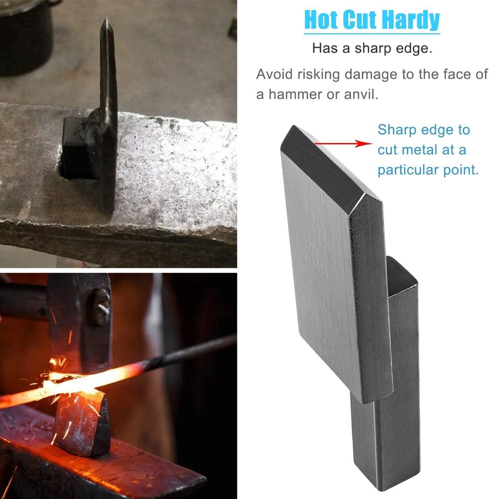 3/4" Blacksmith Anvil Forge Hardy Tool Hot Cut Creasing Stake Spring Fuller 3PCS