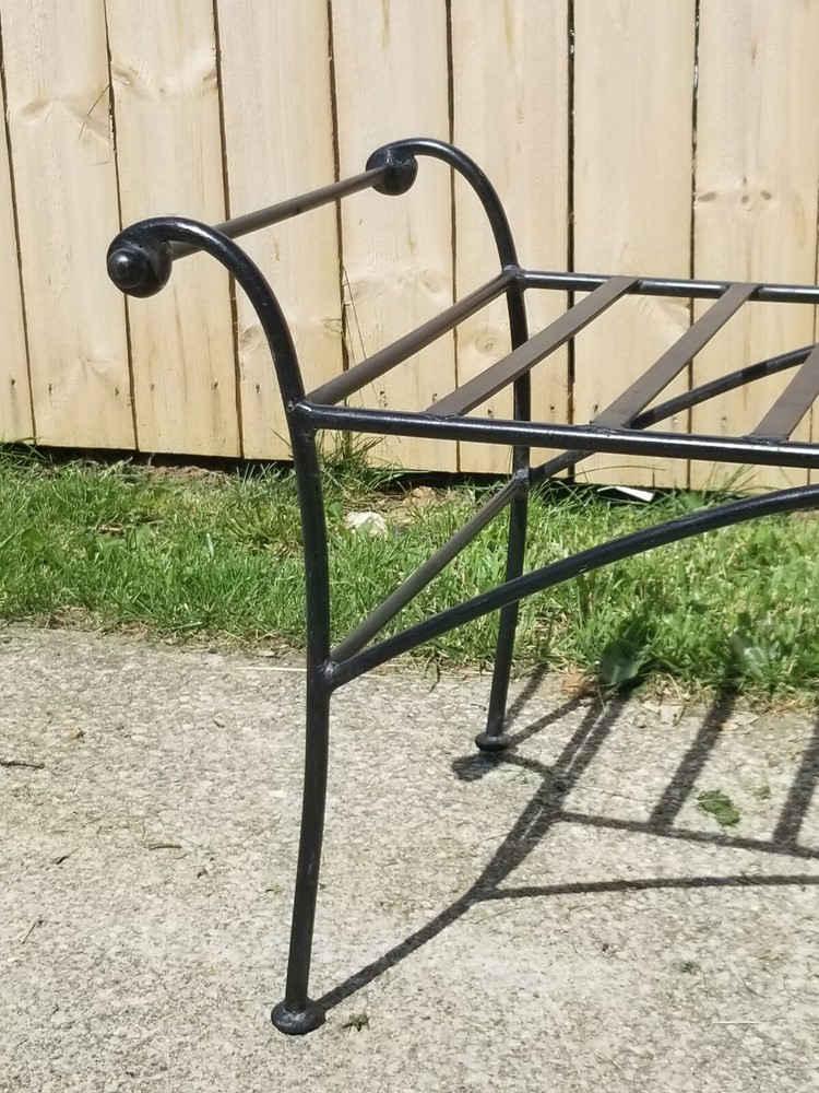 Vintage Wrought Iron Double Bench Mid-Century Modern