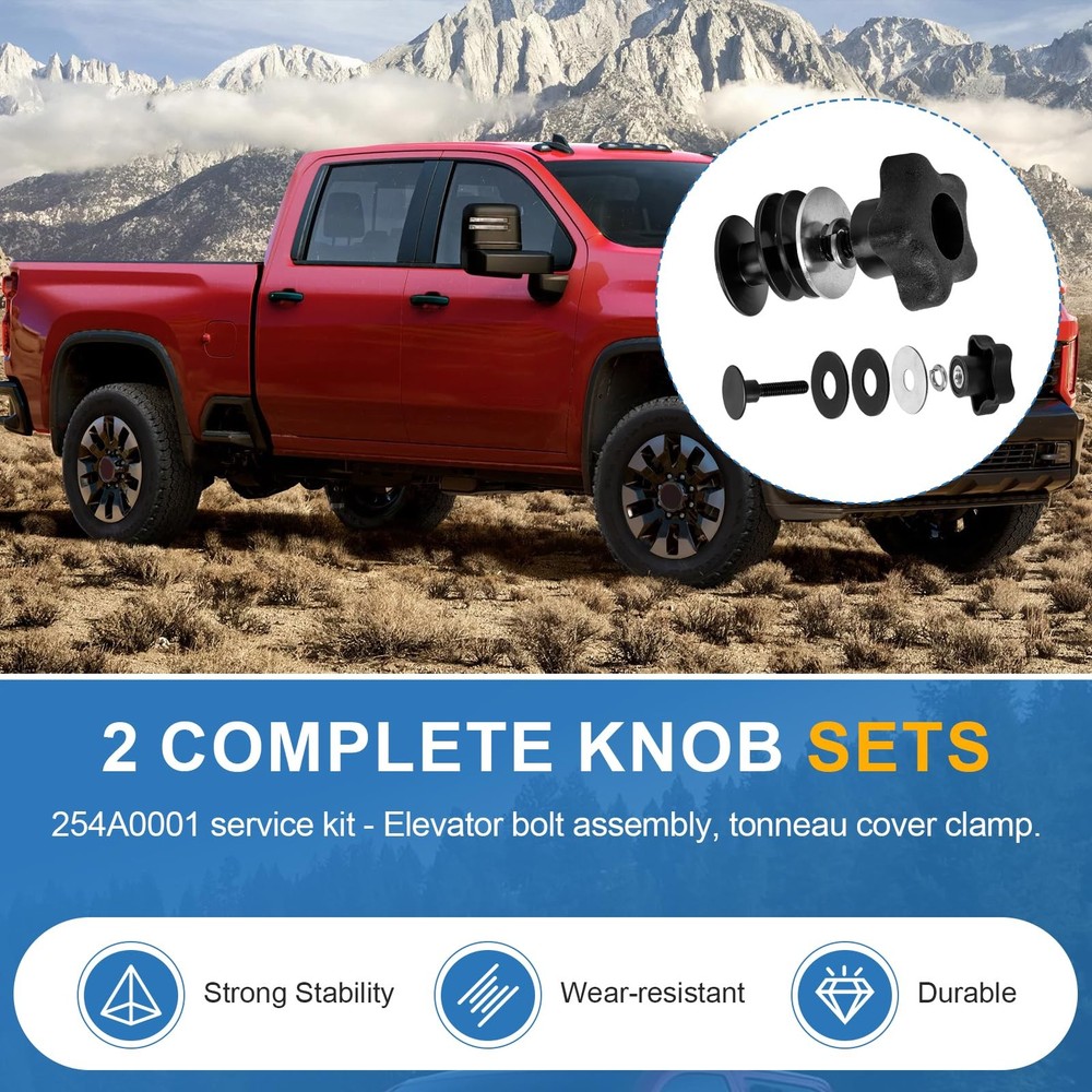 254A0001 Tonneau Cover Clamp Service Kit, Elevator Bolt Assembly,...
