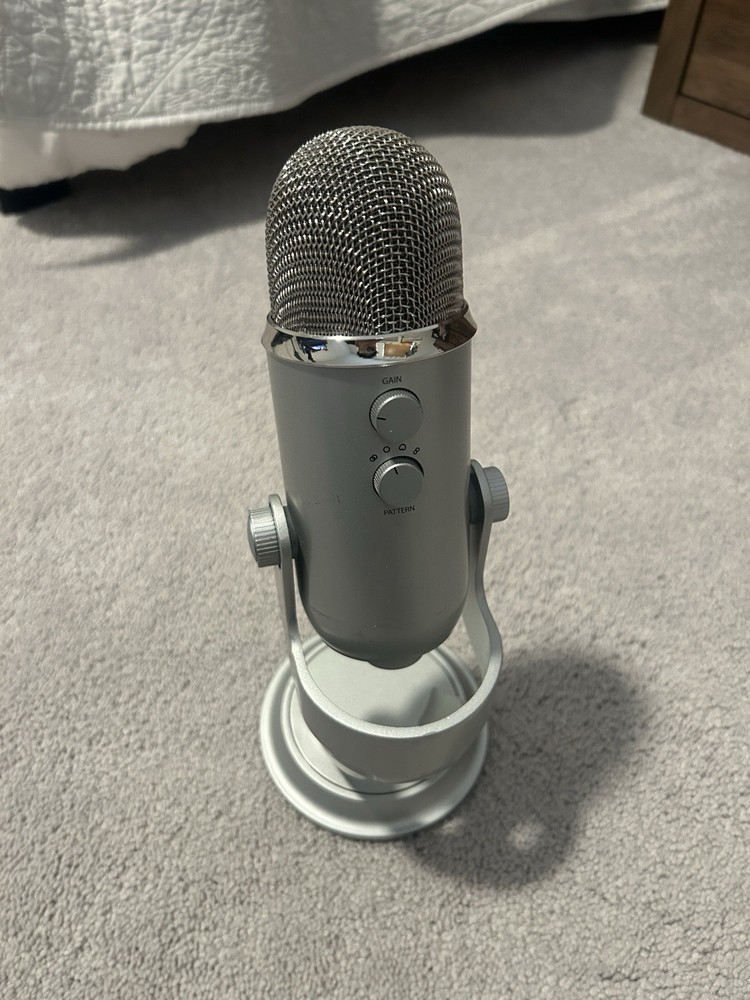 Blue Yeti Silver USB Microphone with Microphone Stand, No USB included