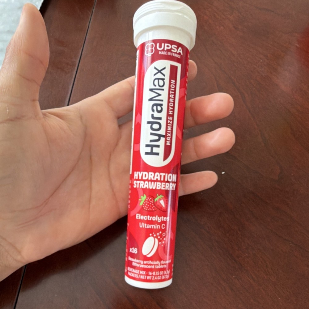 UPSA HydraMax Hydration Strawberry Electrolytes Effervescent Tablets 16 ct