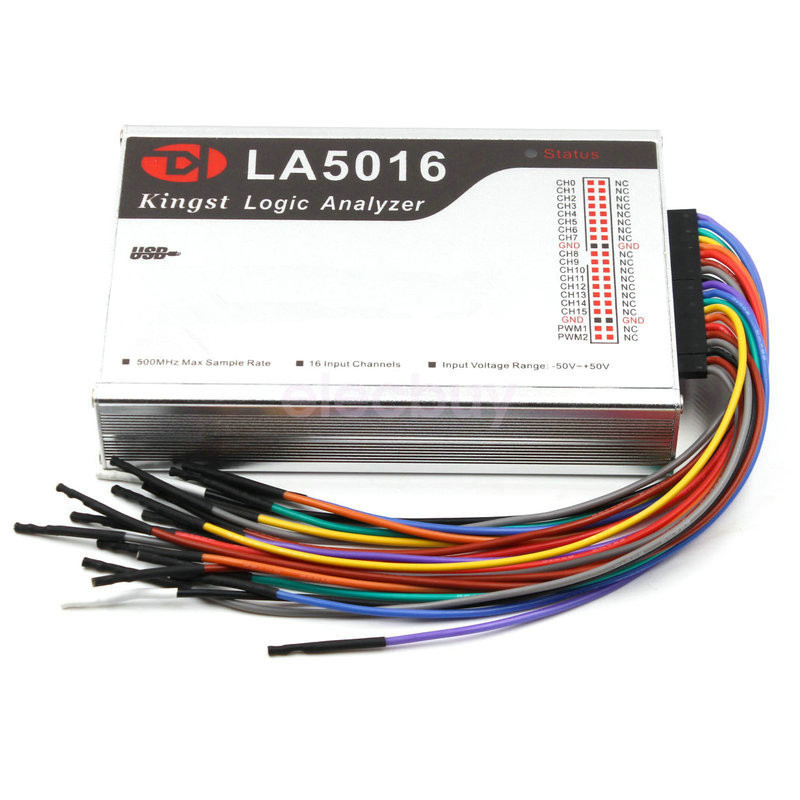 New USB Logic Analyzer LA5016 PC 16 Channel 500MHz Max Sample Rate