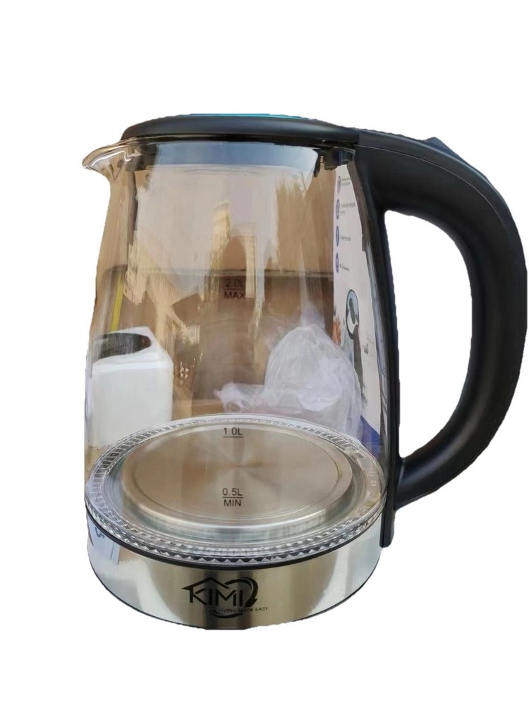 900W Electric Glass Kettle 2.0L Hot Water Boiler Heater Auto Shut Off