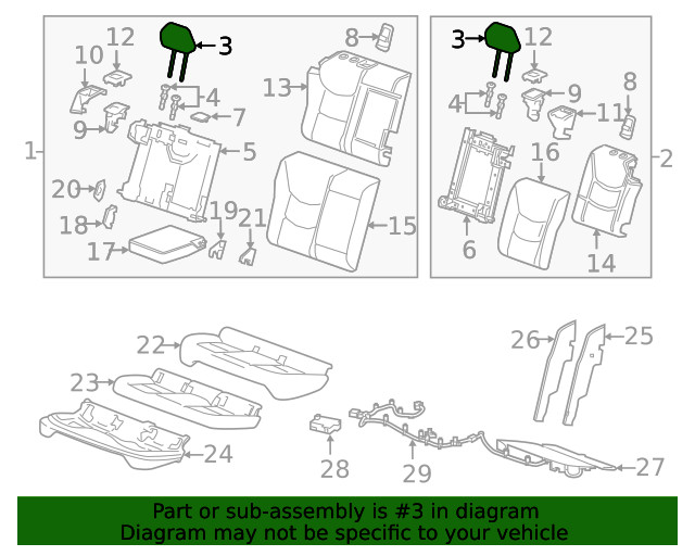 Genuine GM Headrest 42745910