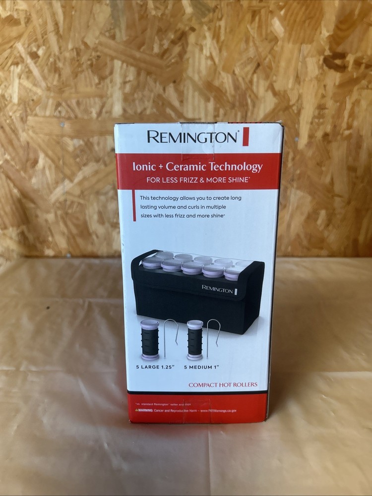 Remington Compact Hot Rollers in Storage Travel Case Ionic + Ceramic H1015 R