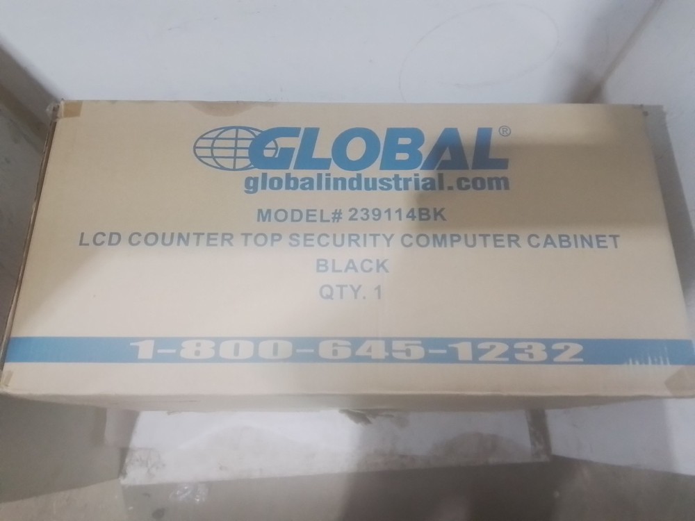 Global Industrial 239114BK LCD Counter Top Security Computer Cabinet (E10B-E)