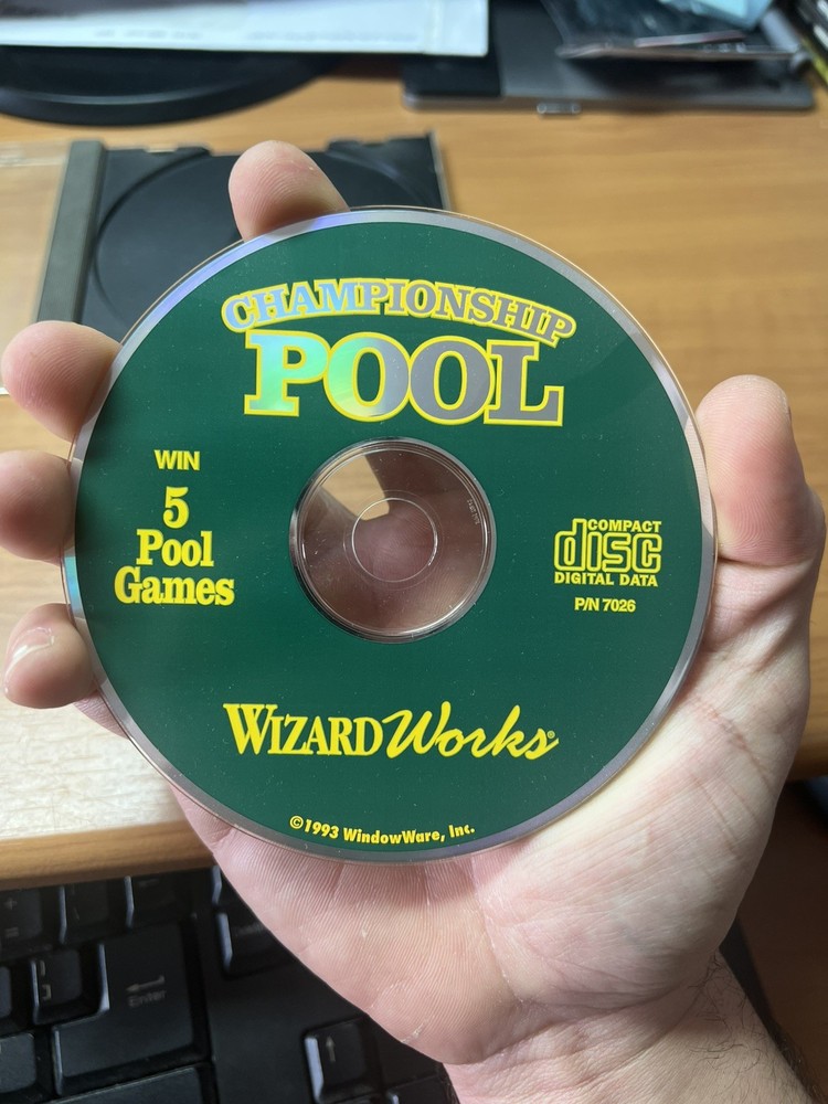 Championship Pool Wizard Works Windows PC CD-ROM 1993