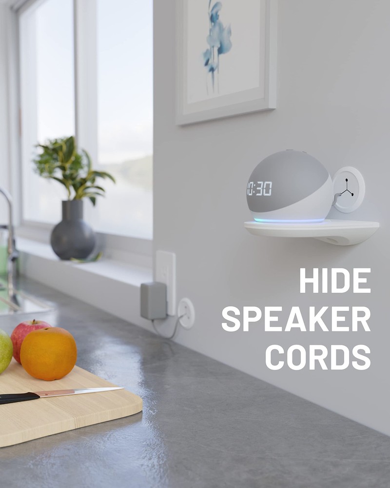 Echogear Wall Cable Hiders 2.25 Mini Conceals 3 Low-Voltage Cables White 4-Pack