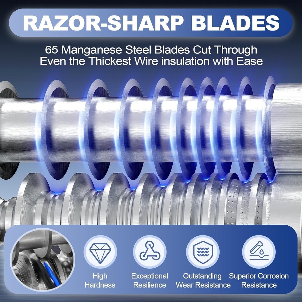 Wire Stripping Machine 0.06-1.5 inch,Visible Stripping Depth Reference,Wire S...