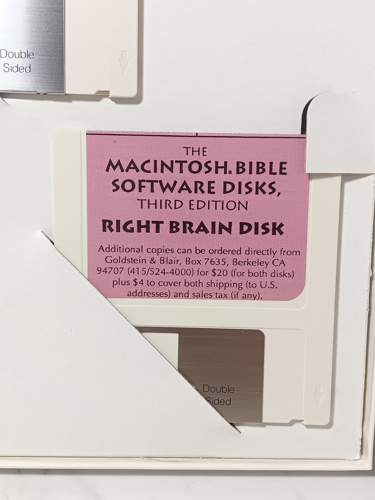 Vintage 1990 The Macintosh Bible Software Disks Third Edition - Apple