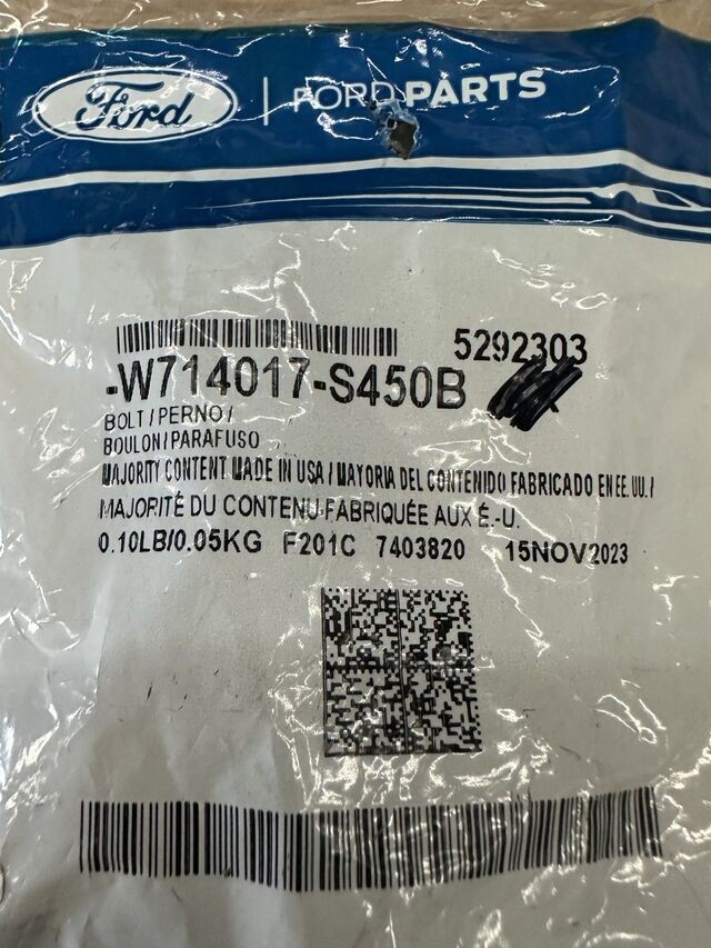 Genuine Ford Striker Bolt W714017-S450B