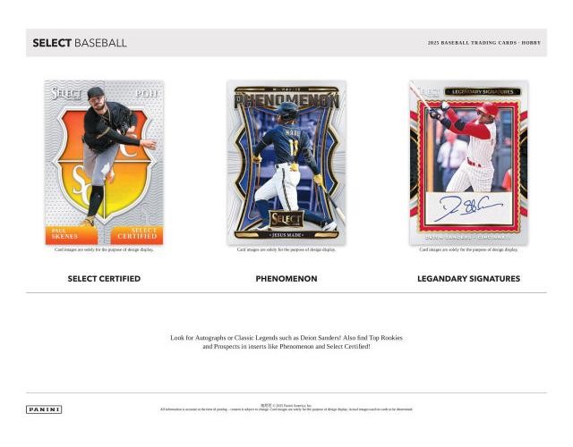 2025 Panini Select Baseball Hobby Box