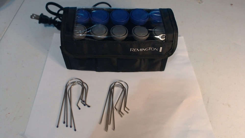 Remington  H1015 Compact Ceramic Hot Ionic Rollers 5 Lg & 5 Med 10 clips Tested