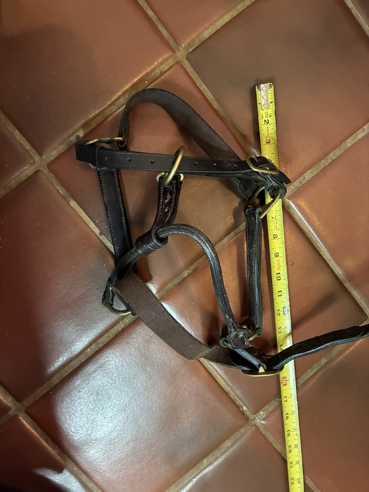 LEATHER THICK TRIPLE STITCHED HORSE SIZE HALTER