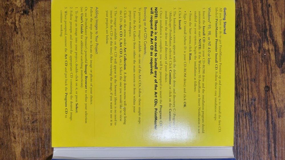 Preowned Print Master Deluxe 7.0 PC Software - WINDOWS 95 98 NT 4.0 or Later