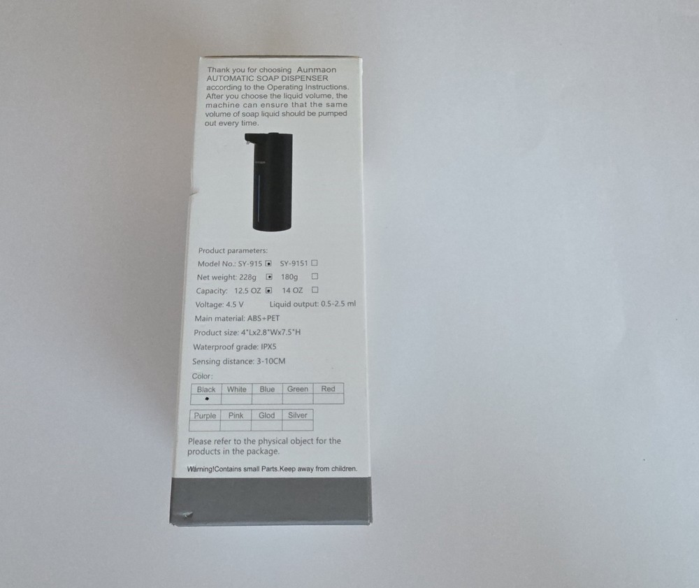 Aunmaon Automatic Soap Dispenser Touchless, Hands-Free, Multi Adjustable Volume